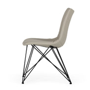 Naomi - Modern Grey Leatherette Dining Chair (Set of 2) - image 3