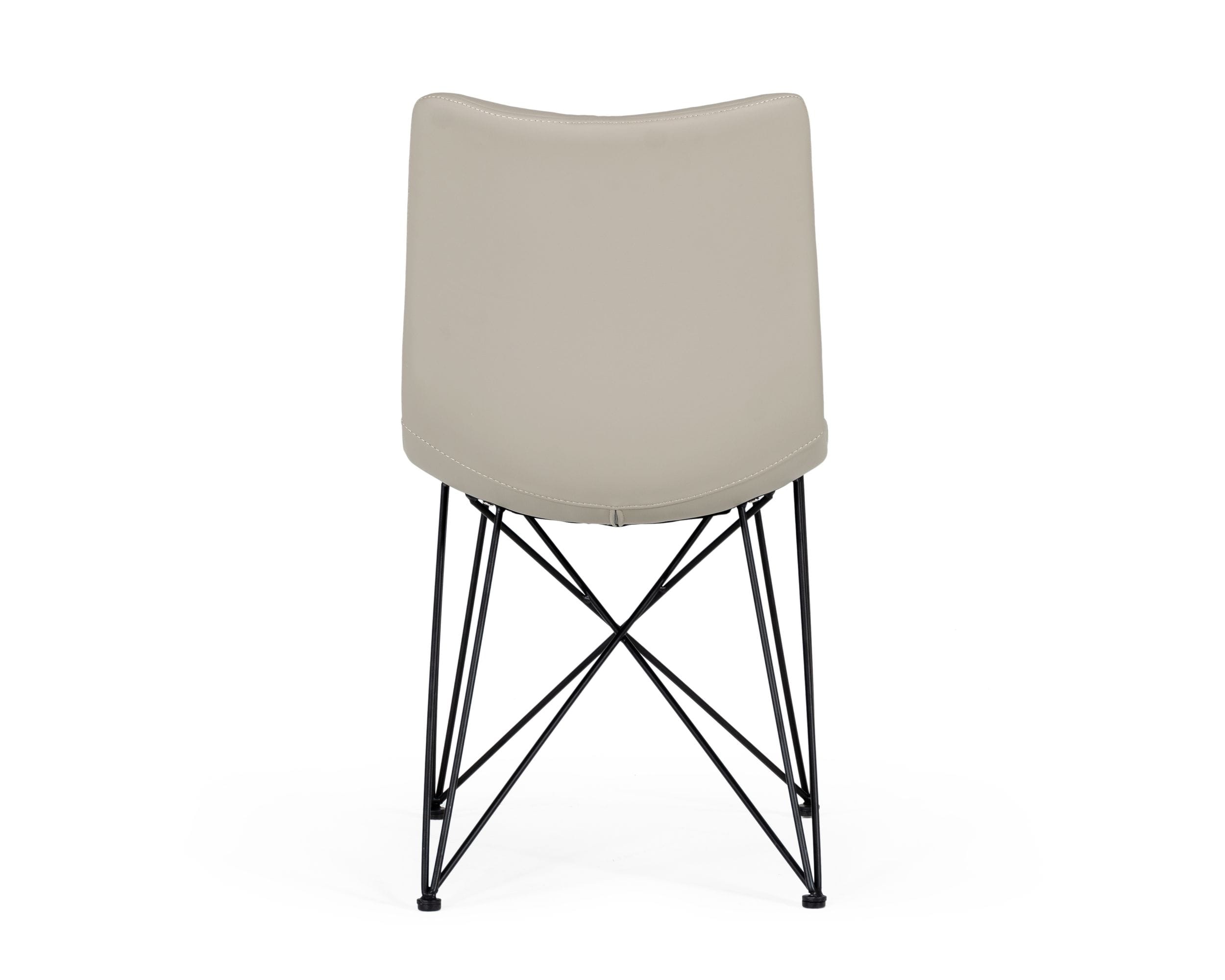 Naomi - Modern Grey Leatherette Dining Chair (Set of 2) - image 4
