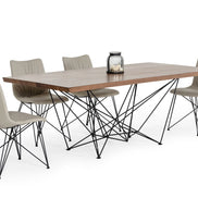 Naomi Modern Walnut Dining Table