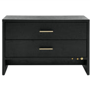 Wales Modern Grey Ash 2-Drawer Nightstand - image 2