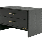 Wales Modern Grey Ash 2-Drawer Nightstand - image 3