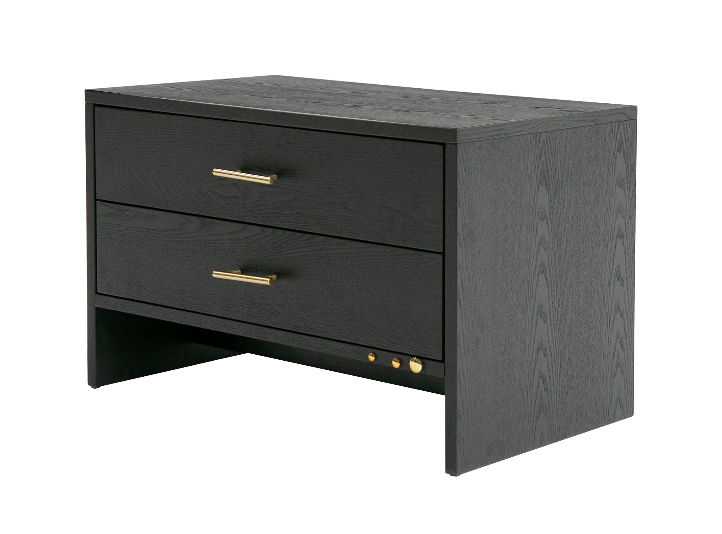 Wales Modern Grey Ash 2-Drawer Nightstand - image 3