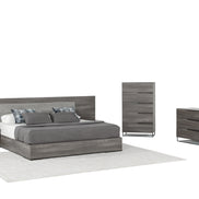 Enzo Italian Modern Grey Oak Mirror - image 2