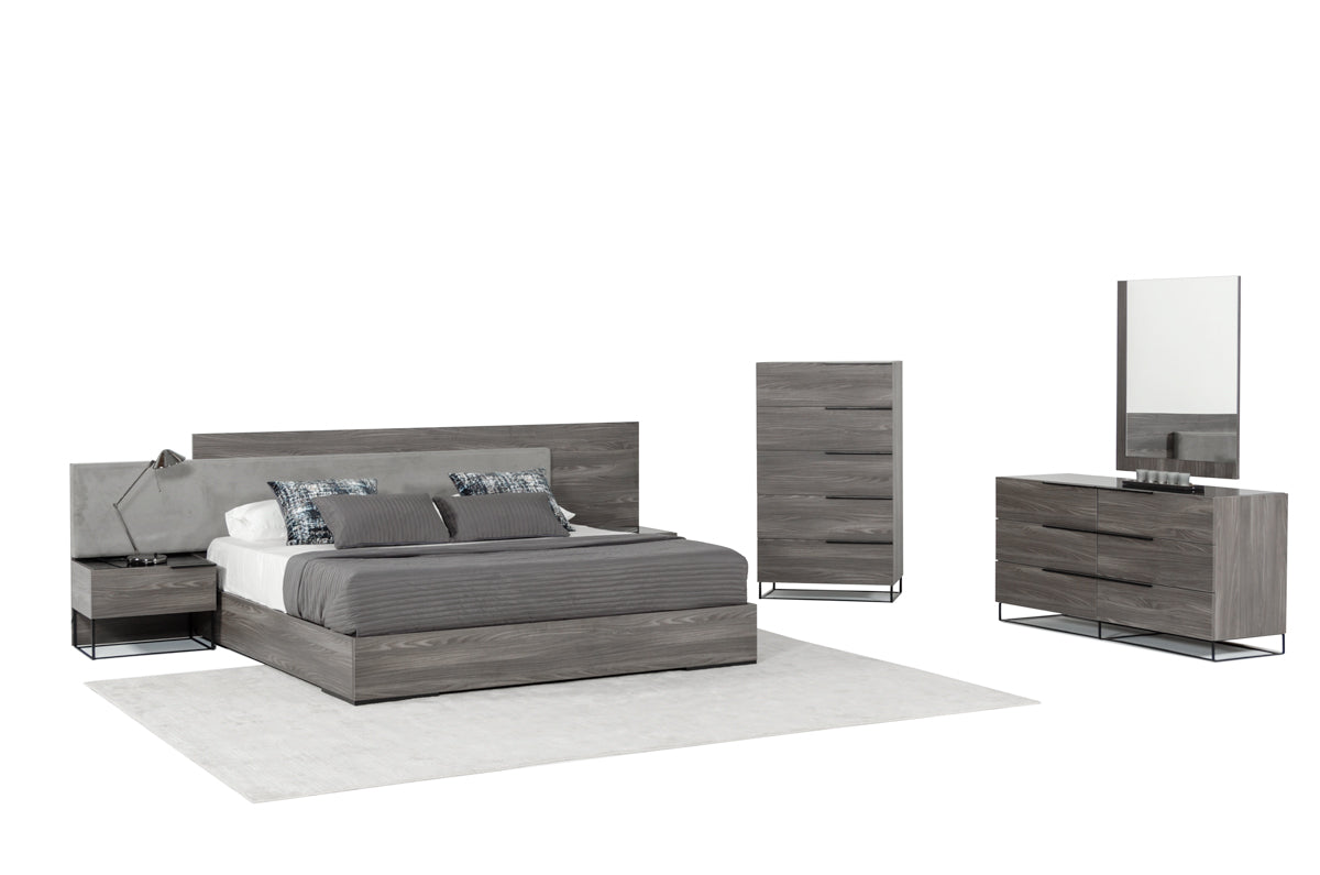 Enzo Italian Modern Grey Oak Mirror - image 2