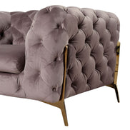 Sheila - Transitional Silver Fabric Loveseat - image 2