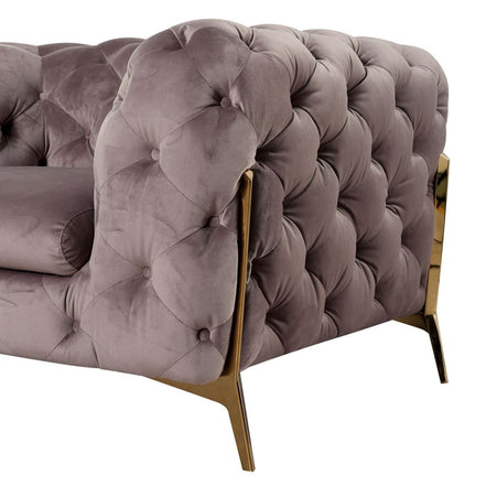 Sheila - Transitional Silver Fabric Loveseat - image 2