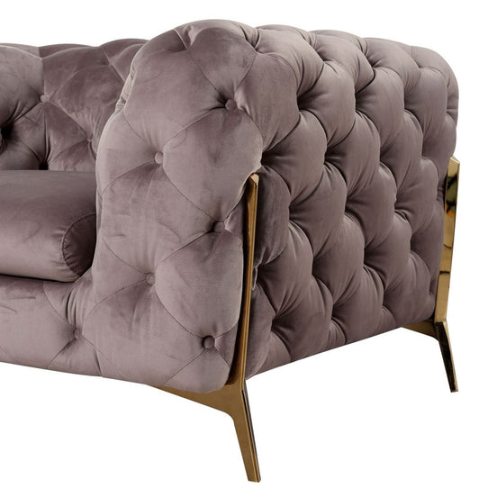 Sheila - Transitional Silver Fabric Loveseat - image 2