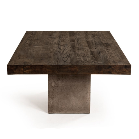 Renzo Modern Oak & Concrete Coffee Table - image 2