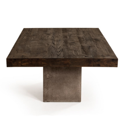 Renzo Modern Oak & Concrete Coffee Table - image 2