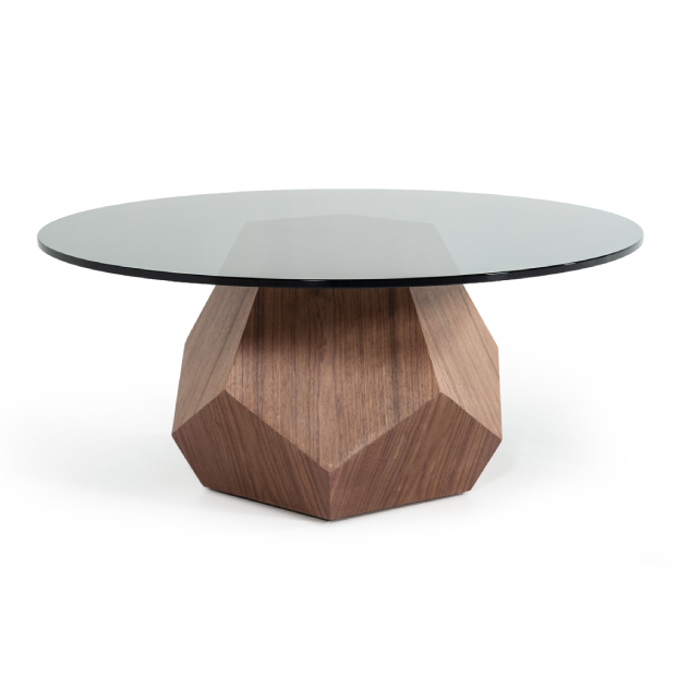 Rackham Mid-Century Walnut & Smoked Glass Coffee Table - image 2
