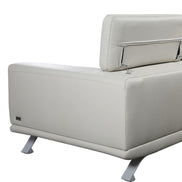 Brustle Modern Light Grey Eco-Leather Lounge Chair - image 2