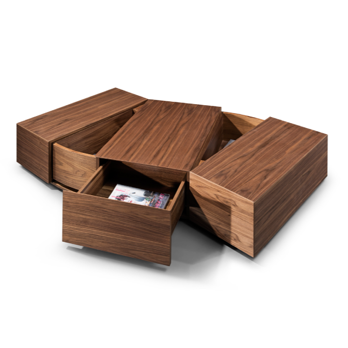 Leslie Modern Walnut Coffee Table - image 3