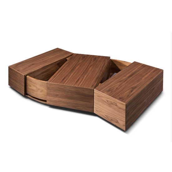 Leslie Modern Walnut Coffee Table - image 2
