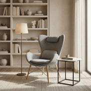 Britt Modern Grey Fabric Accent Chair - image 2
