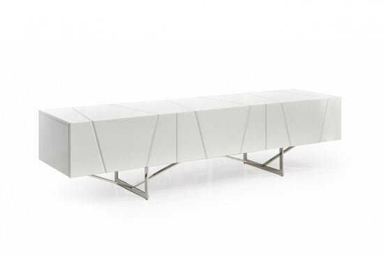 Chrysler Modern White TV Stand - image 2