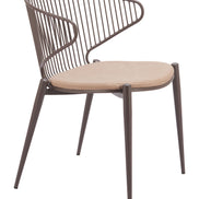Silues Dining Chair (Set of 2) Taupe & Brown