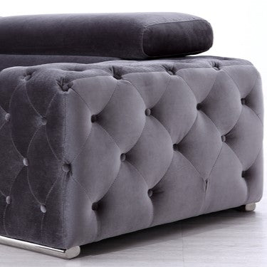 Trisha Modern Grey Fabric Chair - image 4