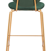 Odessa Barstool (Set of 2) Green & Gold