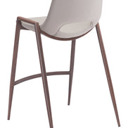 Desi Counter Stool (Set of 2) Beige & Walnut