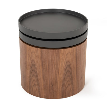 Bascom Modern Walnut End Table W/ Swivel Top - image 3