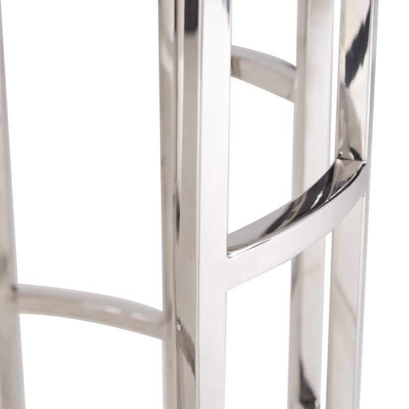 Silvan Modern Marble & Stainless Steel End Table - image 4