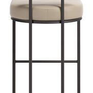 Velar Barstool (Set of 2) Beige & Gray
