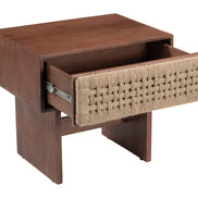 Amaria Nightstand Natural & Walnut