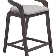 Troy Counter Stool (Set of 2) Dove Gray & Espresso
