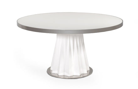 Cabaret Modern White Round Dining Table - image 5