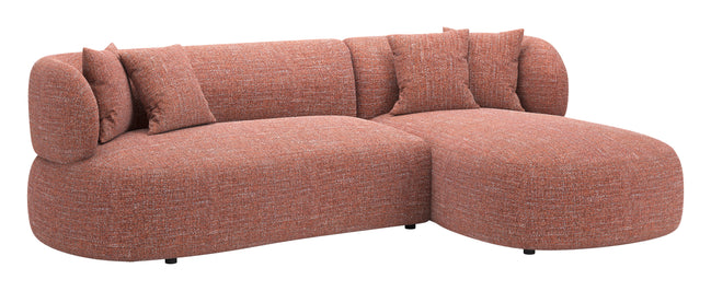 Venezia Chaise Sectional Brown
