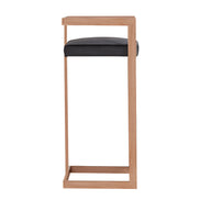 Halifax Modern Black Velvet & Rosegold Bar Stool