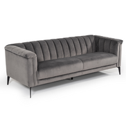 Jeremy Modern Grey Velvet Sofa - image 4