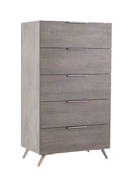 Bronx Italian Modern Faux Concrete & Grey Chest - image 3