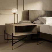 Walker Modern Concrete & Metal Nightstand - image 5