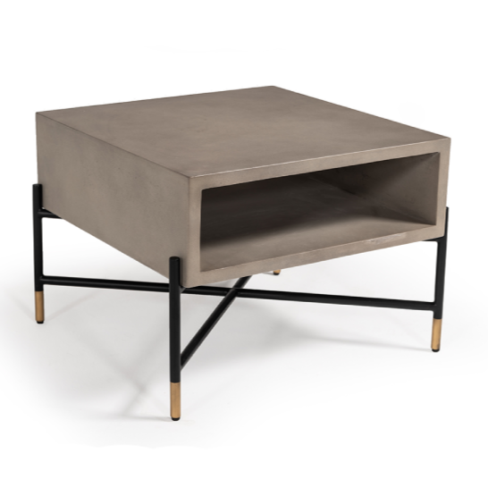 Walker Modern Concrete & Metal Nightstand - image 2