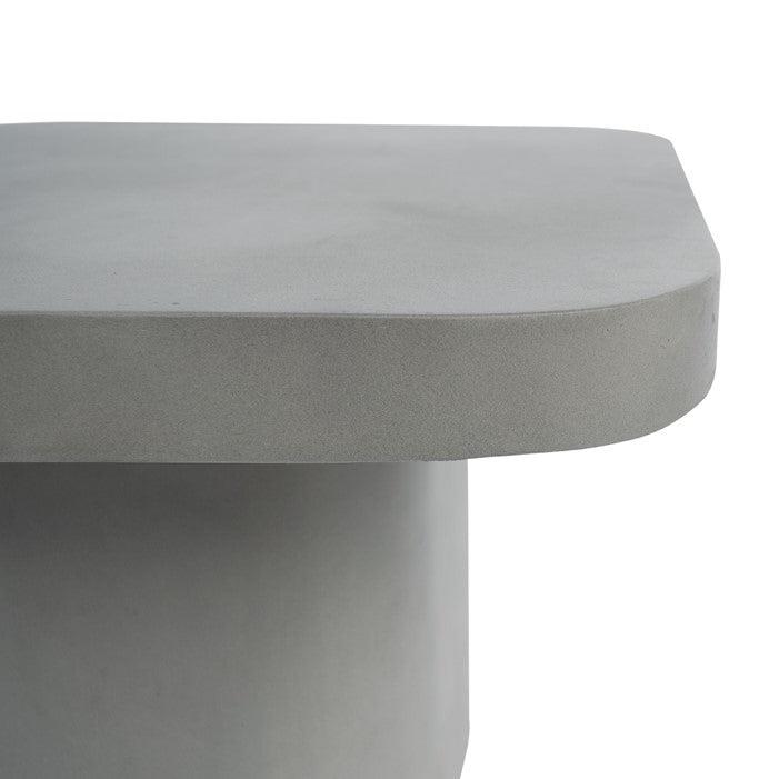 Flores Modern Grey Concrete End Table - image 2