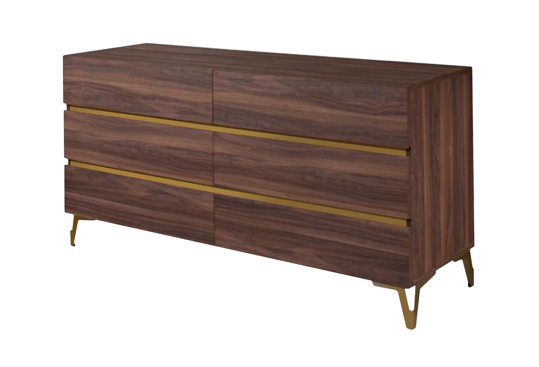 Calabria Modern Walnut Dresser - image 2