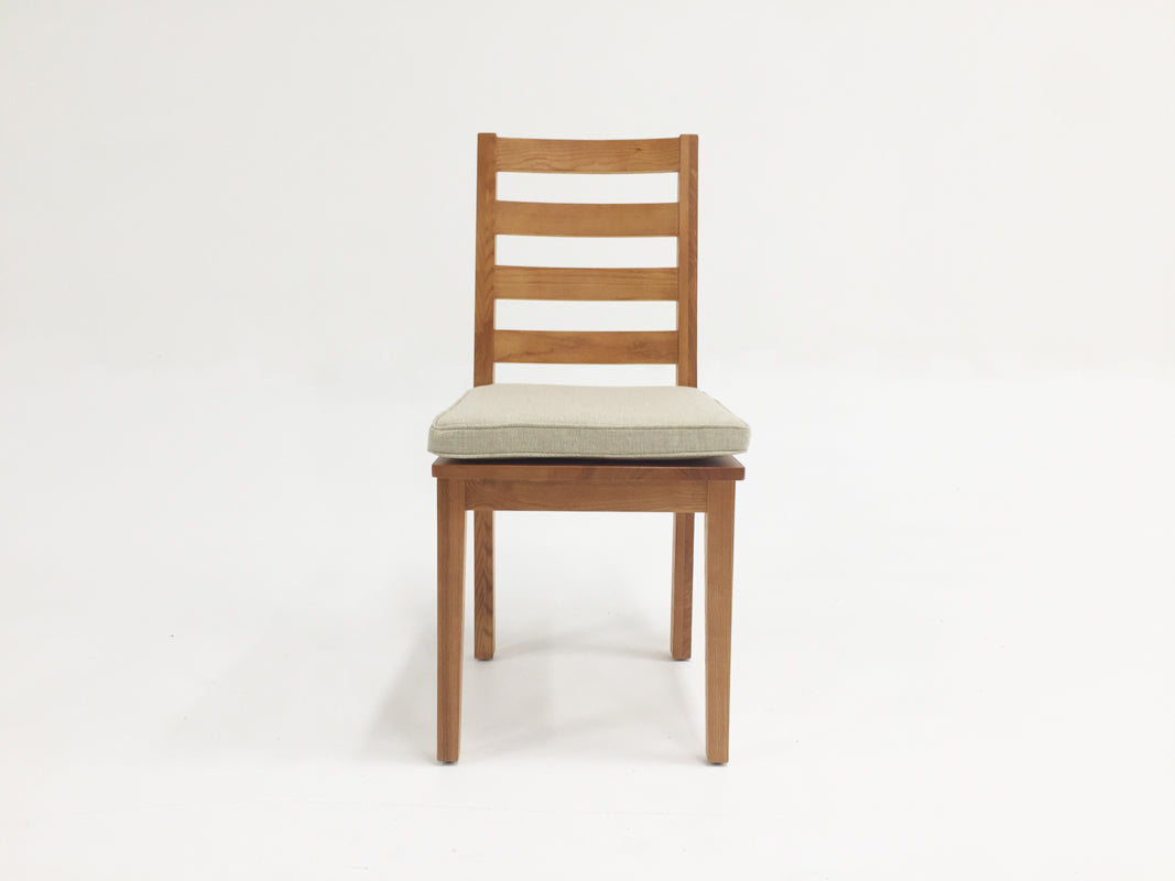 Lance Modern Ash Wood Dining Chair w/ Cushion (Set of 2)