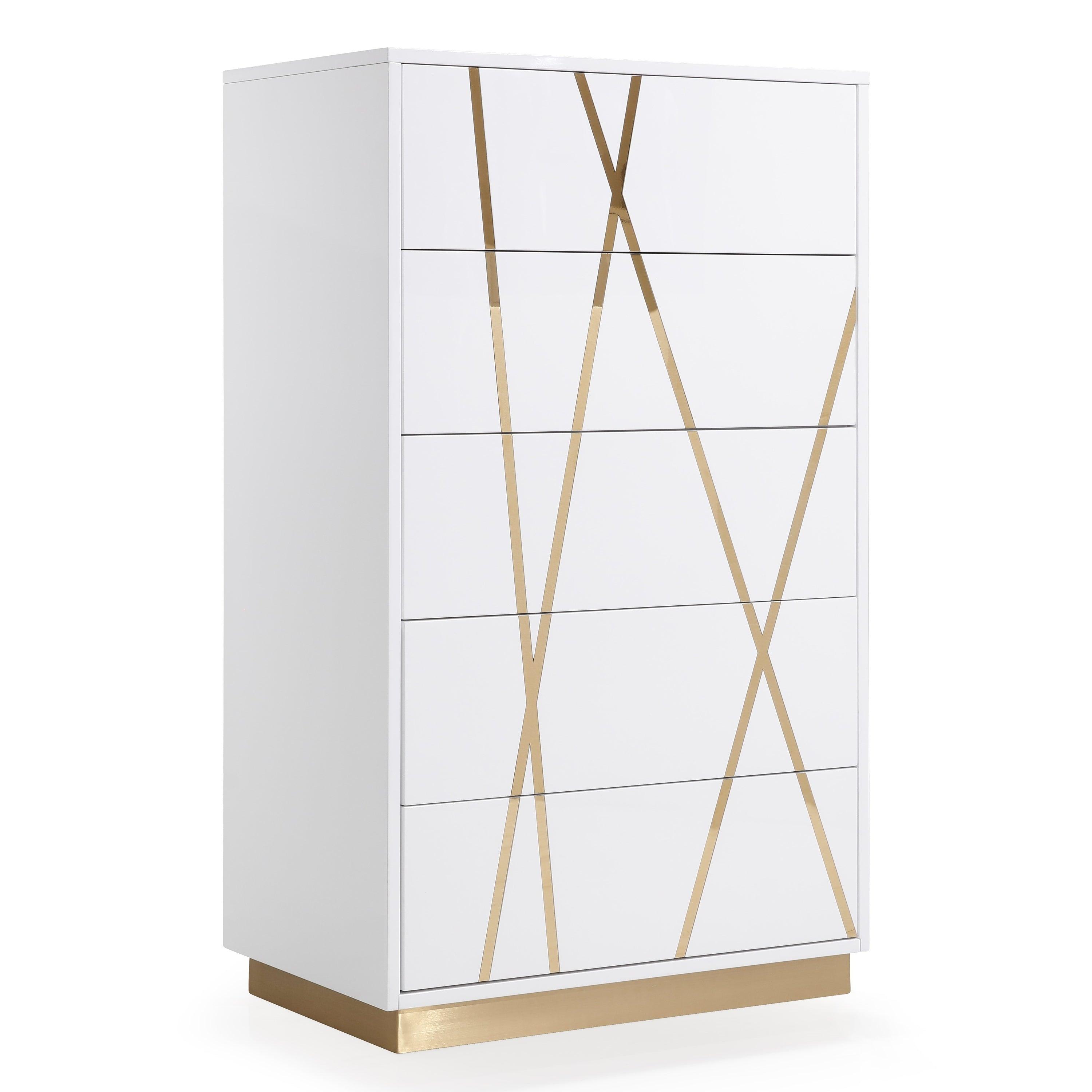 Nixa Modern White & Gold Chest - image 2