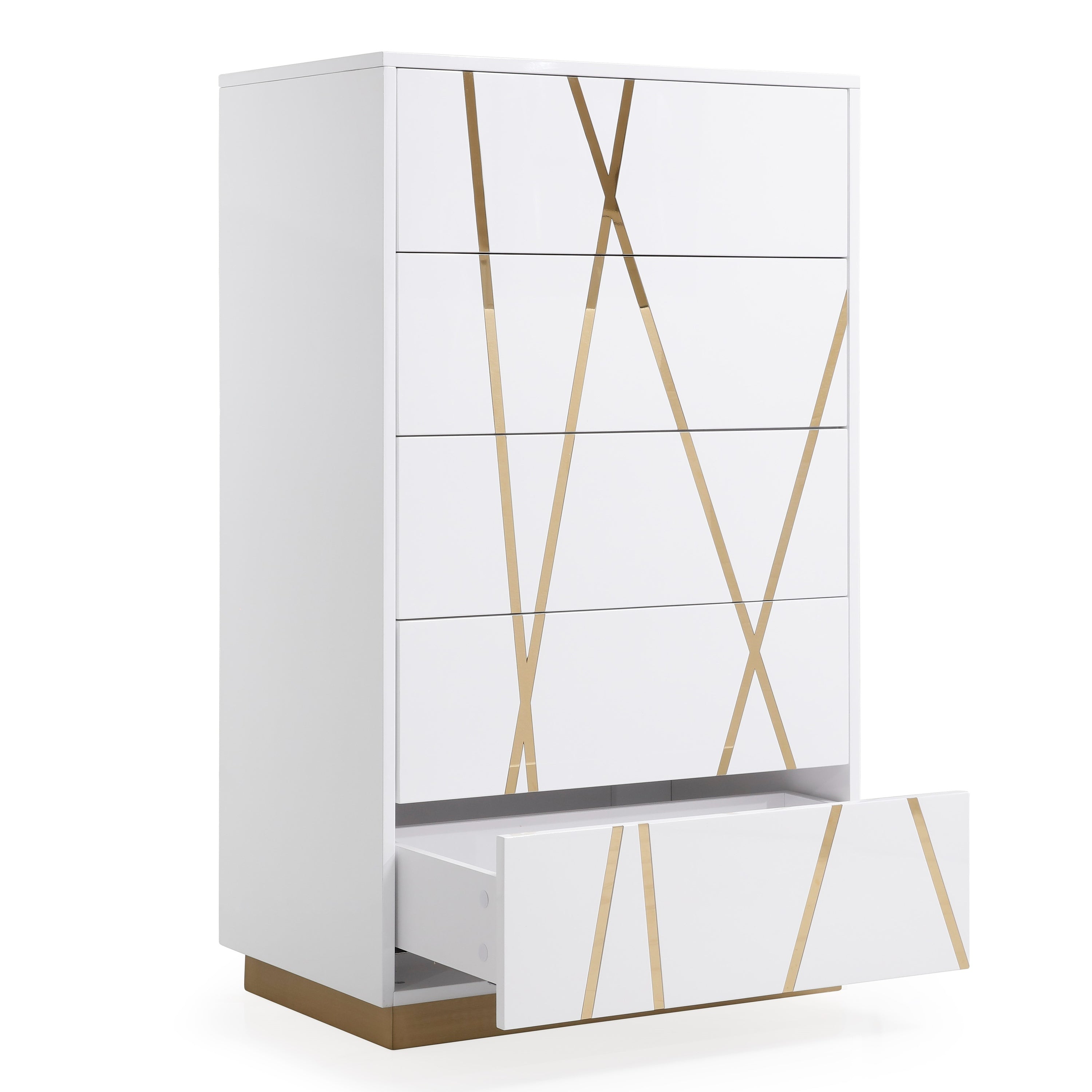 Nixa Modern White & Gold Chest - image 3