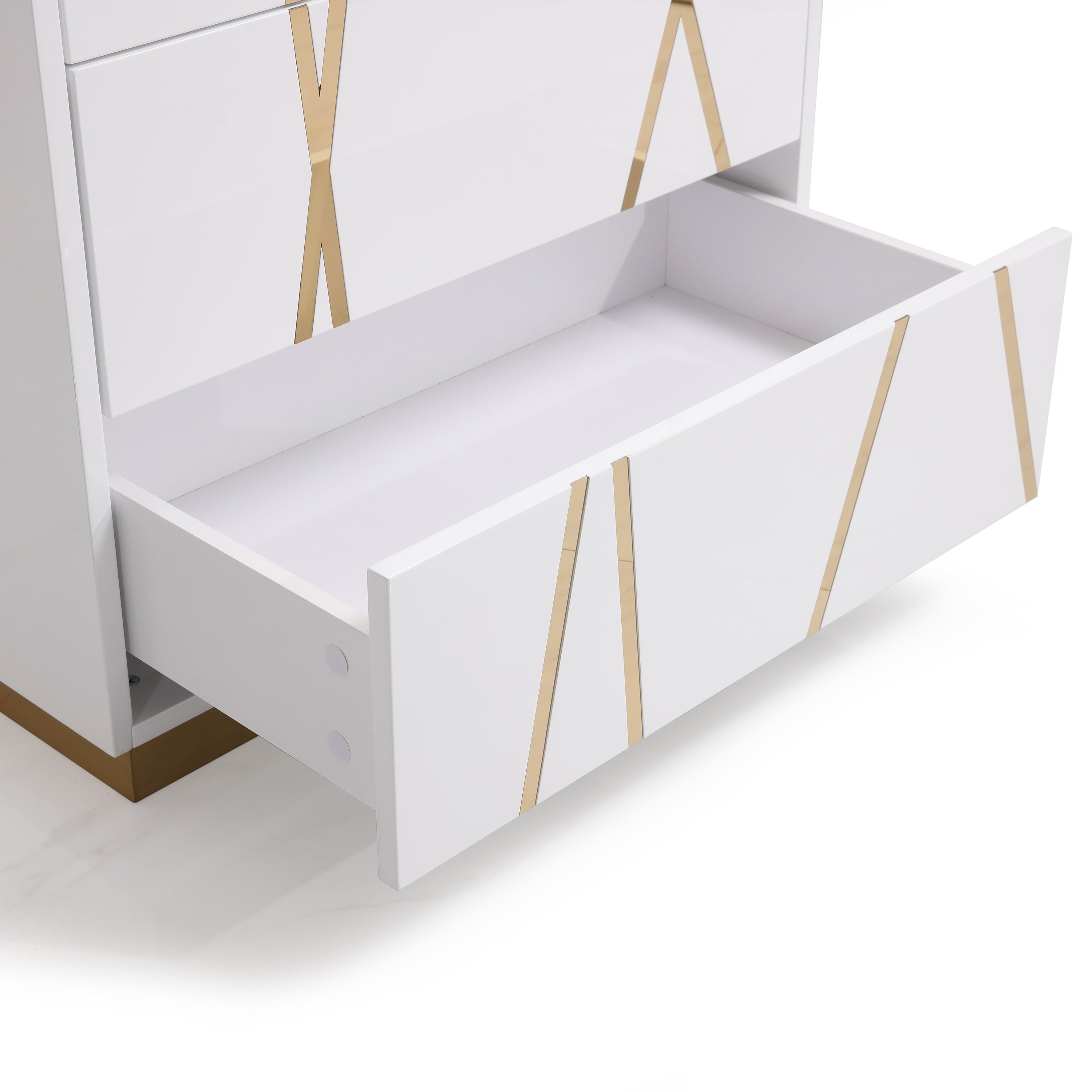 Nixa Modern White & Gold Chest - image 4