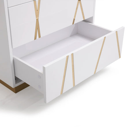 Nixa Modern White & Gold Chest - image 4