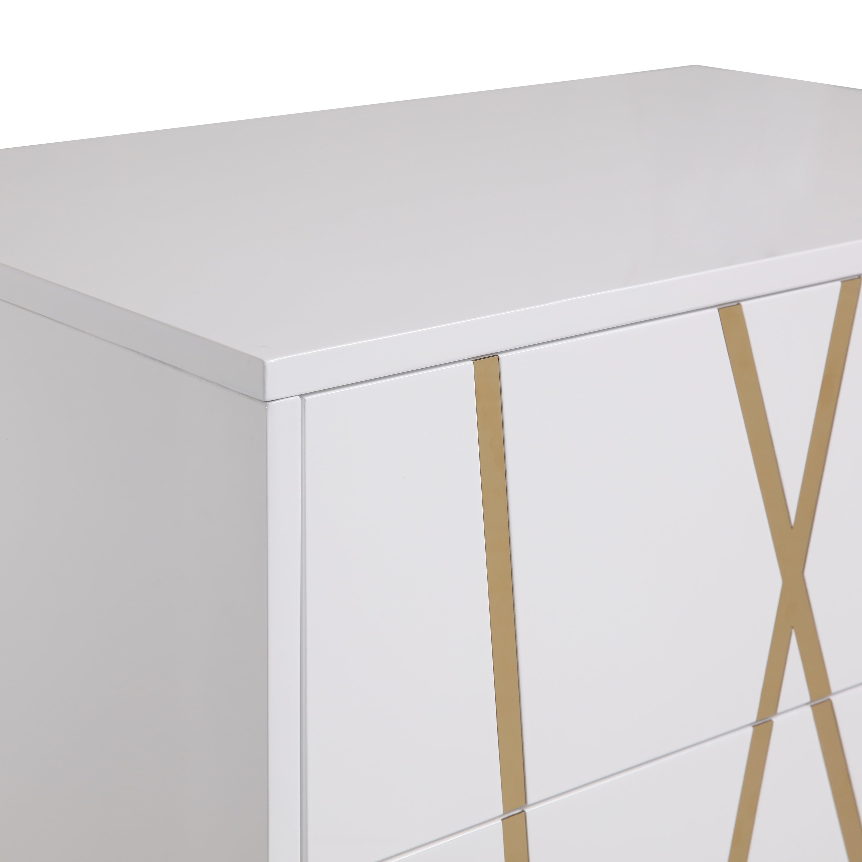 Nixa Modern White & Gold Chest - image 5