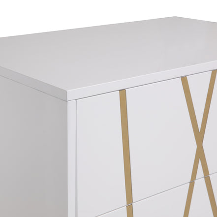 Nixa Modern White & Gold Chest - image 5