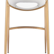 Desi Barstool (Set of 2) White & Gold