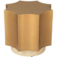 Osam Side Table Gold & Beige