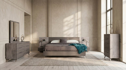 Bronx Italian Modern Faux Concrete & Grey Dresser - image 3