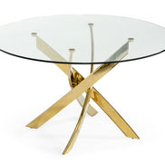 Pyrite - Modern Round Glass Dining Table - image 3