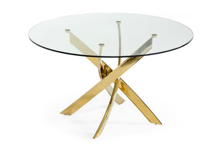 Pyrite - Modern Round Glass Dining Table - image 3