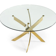 Pyrite - Modern Round Glass Dining Table - image 2